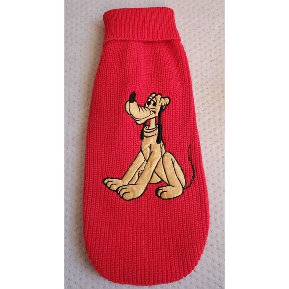 VTG Disney Dogwear PLUTO red knit dog turtleneck sweater EUC - Picture 1 of 4